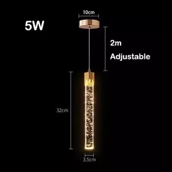 LED люстра IWP черная/золотая