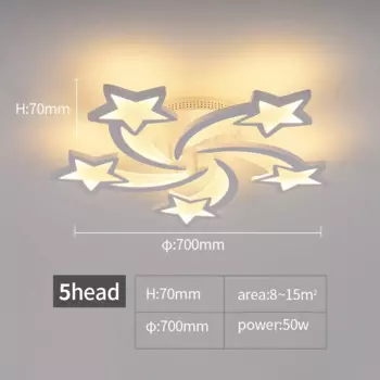 LED люстра JIANKEXING со звездами