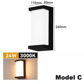 LED настенный светильник Seediq черный 24Вт