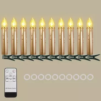 LED свечи FPOO золотые