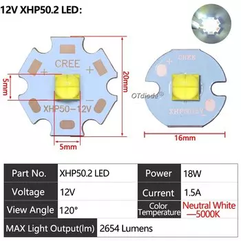 LED-светодиоды XHP50 XHP50.2 для фонарика