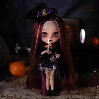 Ледяной DBS Blyth 1/6 кукла Хэллоуин тема набор куклы матовое лицо сонные глаза длинные ресницы bjd куклы полный набор SD