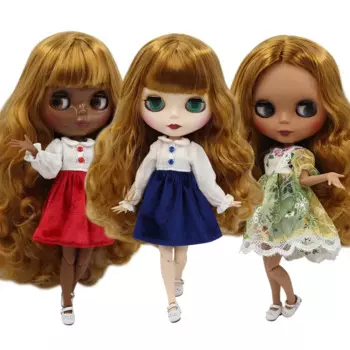 Ледяной DBS Blyth bjd 1/6 кукла длиной 30 см по индивидуальному заказу с каштановые волосы телесного цвета составной корпус для подарки для девочек BL0635