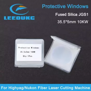 Leeoukc10 шт. Волоконно-Лазерные оптические линзы защитное стекло 35,5*5 мм 10 кВт для волоконно-лазерной резки Highyag/Nukon