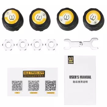 LEEPEE Universal TPMS Bluetooth 4.0/5.0 Система Контроля Давления В Шинах Для Легковых Автомобилей, Внедорожников