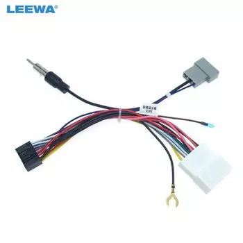 LEEWA 16-контактный автомобильный головной блок, жгут проводов, адаптер, автомобильный стерео радиоприемник, разъем питания для Nissan OEM, жгут проводов автомобильного радио # CA2049
