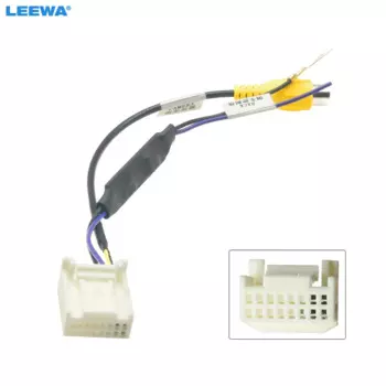 LEEWA 16-контактная автомобильная камера заднего вида, адаптер видеовхода, проводка, кабель для Toyota, оригинальный головной блок, модернизация камеры заднего вида