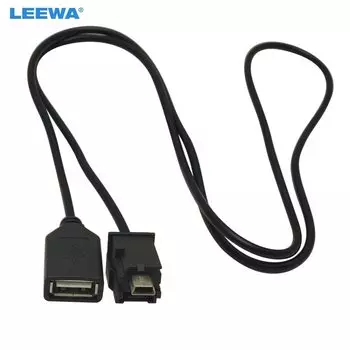 LEEWA 1 шт. автомобильный аудио радиоприемник USB к мини-USB порт переключатель кабель-адаптер для Nissan X-Trail Tenna Bluebird Sylphy # 5661