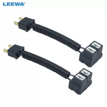 LEEWA 2 шт. автомобильная керамическая розетка H7, сверхмощный керамический жгут проводов, разъем для лампы накаливания фар, адаптер провода # 5948