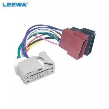 LEEWA Автомобильное CD-радио Audio ISO адаптер жгута проводов для Honda 2008 + Auto ISO головки провода кабеля # CA7437