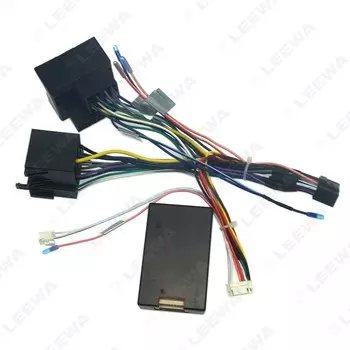 LEEWA автомобильный аудиоредио 16-контактный адаптер кабеля питания Android с коробкой Canbus для Porsche Cayenne CD/DVD плеер жгут проводов # 6554