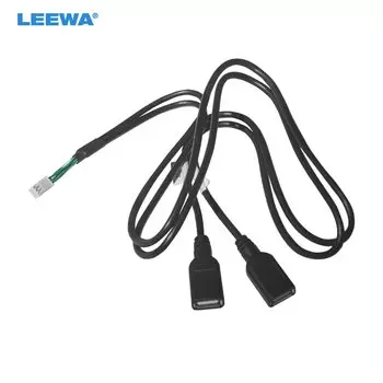 LEEWA Автомобильный аудиовход Медиа-даний USB 2.0 Разъем Провод 6-контактный USB-адаптер для универсальных автомобильных моделей Кабельный адаптер AUX # CA7355