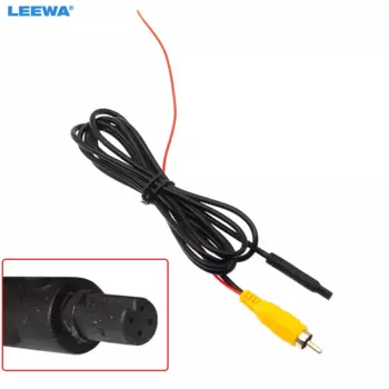 LEEWA Автомобильный женский 4-контактный разъем RCA «папа» CVBS, провод-адаптер для камеры заднего вида # CA2401