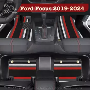 Автомобильный напольный коврик с левым рулем для Ford Focus 2019-24, полноразмерный коврик для ног, автомобильный напольный коврик, напольный коврик, внутренний напольный коврик