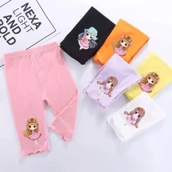 Леггинсы детские с эластичной талией, х/б