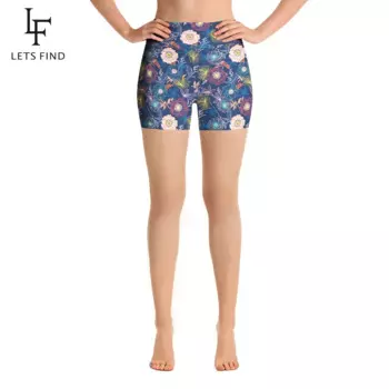 Леггинсы LETSFIND женские с цветочным принтом, эластичные с эффектом пуш-ап, с завышенной талией, лето 2020