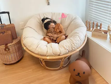 Ленивый диван из ротанга, одноместная гостиная, кресло для отдыха, обеденного перерыва, шезлонг, ротанговый балкон, лежачий стул B & B, радарное кресло