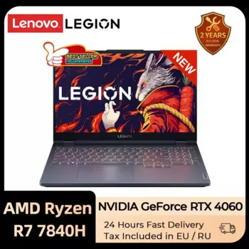 Lenovo Legion R7000 игровой ноутбук для киберспорта R7-7840H 16G/32G RAM 512G/1T SSD RTX4060-8G 144 Гц 15,6 дюйма новейший игровой ноутбук