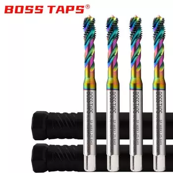 ЛЕНТЫ BOSS HSSE-M35 DIN 371 376 Стандартный метчик со спиральной рифленой резьбой M2.5 M3 M4 M5 M6 M8 M10 M12 Саморезы для глухих отверстий