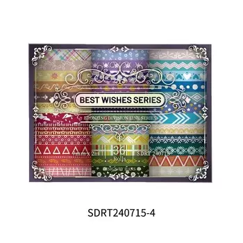 Ленты для скрапбукинга YOUQIWJ, 36 шт., ретро, золотая фольга