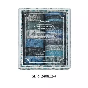 Ленты Washi YOUQIWJ Цветы 18 шт