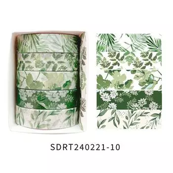 Ленты васи с цветами YOUQIWJ Washi tape