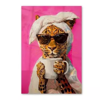 Леопардовая печать на холсте WJWANG