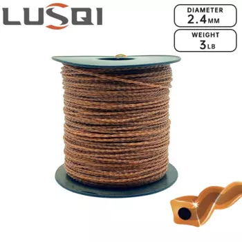 Леска для триммера LUSQI, 2,4 мм * 3 фунта
