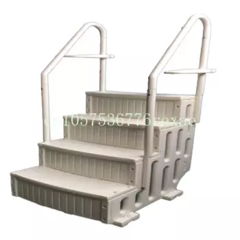 Лестница для бассейна с лестницей, пластиковая, над землей