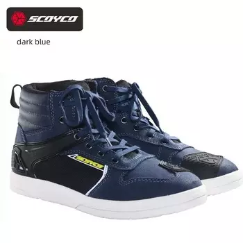 Летние мужские мотоциклетные ботинки SCOYCO, сетчатые дышащие масляные восковые кожаные ботинки для мотокросса, Нескользящие противоударные мотоциклетные ботинки