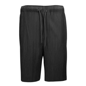 Летние мужские Плиссированные шорты Miyake, повседневные Капри, свободные крупные высококачественные тонкие мужские брюки