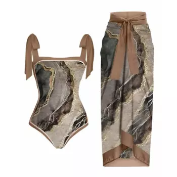 Летние сексуальные цельные купальники с принтом, закрытые женские купальники, женские купальники с эффектом пуш-ап, купальные костюмы, пляжный бассейн, купальщица 2024