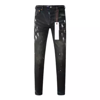 Летние состаренные Черные Серые уличные штаны на пуговицах, рваные с дырками, окрашенные высокие Стрейчевые джинсы скинни