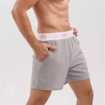 Летние тонкие повседневные спортивные шорты, впитывающие пот, мужские универсальные пляжные шорты для фитнеса больших размеров, мужские спортивные шорты