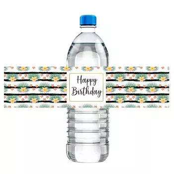 Летние тропические наклейки на бутылки UNICCUT