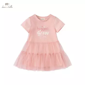 Летний Детский сарафан с принтом в виде букв для девочек