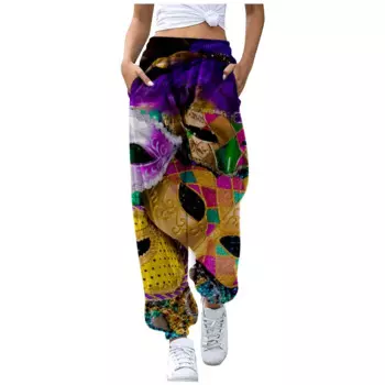 Летняя маска, D-принт, повседневные свободные женские спортивные штаны с перекрестными краями, узкие брюки ML1