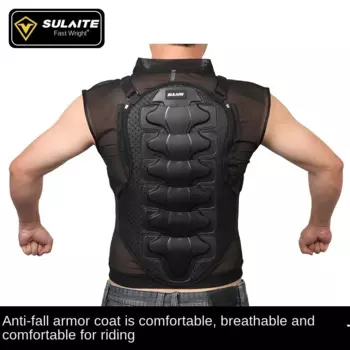 Летняя мотоциклетная Защита без рукавов SULAITE, дышащая Защитная куртка для езды на велосипеде по безрукавам