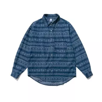 Летняя новинка, американский стиль, Ретро стиль, голубая окрашенная потертая старая рубашка, Весенняя Повседневная рубашка с длинными рукавами