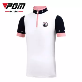 Летняя одежда для гольфа PGM, детская одежда для гольфа, футболки с коротким рукавом для девочек