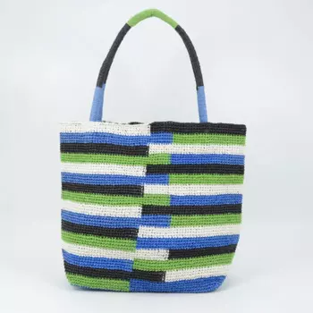 Летняя Соломенная Сумка-тоут в полоску