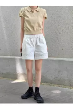 Летняя женская повседневная Однотонная футболка-поло с коротким рукавом и воротником