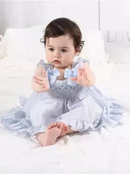 Лето 2024, Детские комплекты одежды с вышивкой, детское платье ручной работы для девочек, костюмы для младенцев, топы без рукавов с шаромерами