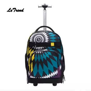LeTrend модный школьный портфель, дорожная сумка, вместительный чемодан на колесиках, сумки на плечо, многофункциональный рюкзак