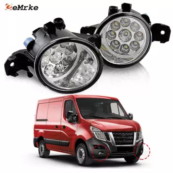 Левая и правая светодиодные противотуманные фары в сборе для Nissan NV400 X62 X62B 2011-2020 DRL автомобильные PTF дневные ходовые аксессуары для противотуманных фар