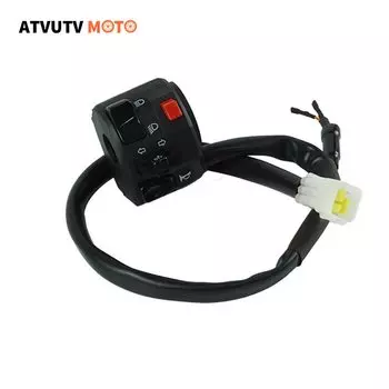 Левый 22 мм переключатель для мотоциклов, кнопка управления на руль, противотуманная фара, сигнал поворота для Honda, Yamaha, Kawasaki