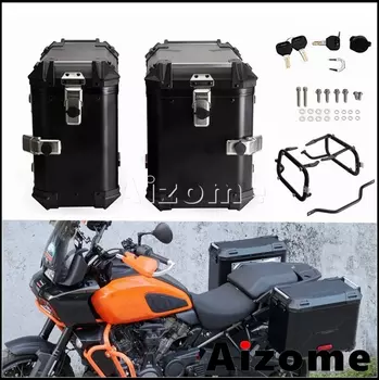 Левый и правый алюминиевый задний багажник, седельные сумки, боковые коробки, чехлы для хранения багажа для Harley Pan America 1250 RA1250 S 2021-2024