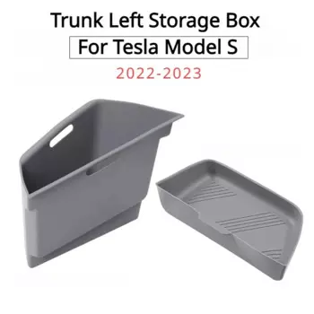 Левый ящик для хранения багажника для Tesla Model S 2022-2023, силиконовый водонепроницаемый ящик для хранения салфеток, автомобильные аксессуары для моделей