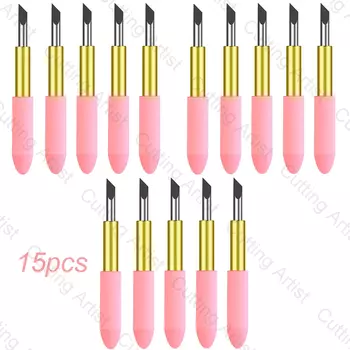 Лезвие для резки ткани, 15 шт., лезвие для изготовителя Cricut 3 Explore 3 Air Cameo 4 Roland Sunshine GCC Jaguar Skycut