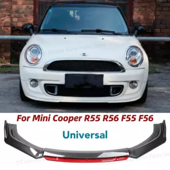 Лезвие переднего бампера для Mini Cooper R55 R56 F55 F56, нижний спойлер, разделитель, диффузор, универсальная передняя лопата, комплект кузова, тюнинг